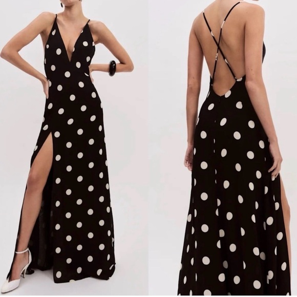 Reformation Dresses & Skirts - REFORMATION Zani Dress in Moon Dot NEW